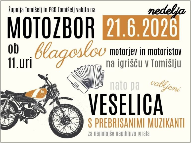 MOTOZBOR in GASILSKA VESELICA — PGD Tomišelj