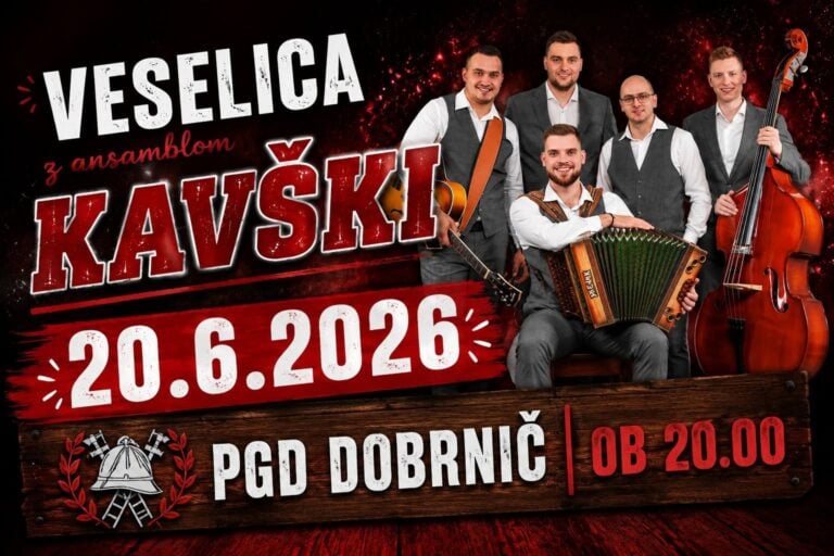 Gasilska veselica PGD Dobrnič z ansamblom Kavški