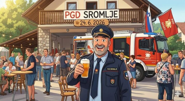 Veselica ob 50. obletnici delovanja PGD Sromlje — 