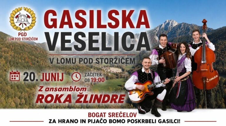 Gasilska veselica PGD Lom z ansamblom Roka Žlindre