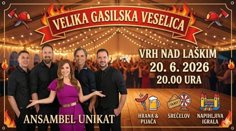 👨🚒 NA POMOČ! Gasilska veselica na Vrhu nad Laškim! 👨🚒